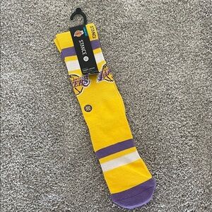 Stance Lakers Yellow and Purple Casual Socks